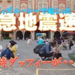 【東京ディズニーシーで緊急地震速報！　７月30日】園内で緊急地震速報が鳴り響いた！　迅速なキャストさんの対応に称賛の声が上がる中ダッフィーがとった行動が面白すぎるｗ